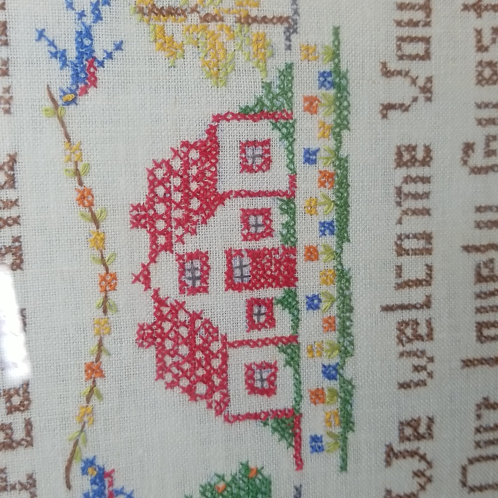 Vintage Cross-Stitch Framed & Matted - Picture 10 of 16